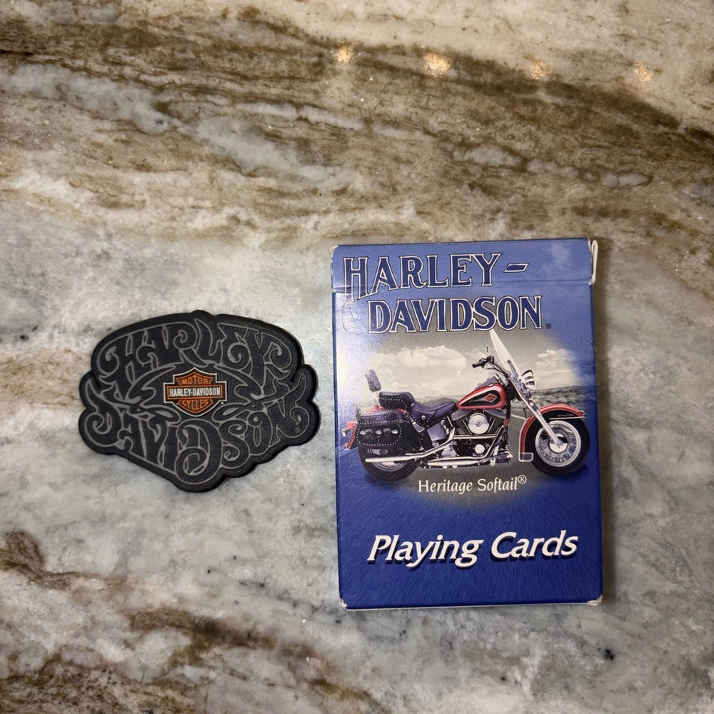 Harley-Davidson Blue Motorcycle Playing Cards Deck